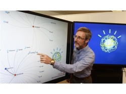 Scott Spangler, Principal Data Scientist, IBM Watson Innovations, demonstrates...
